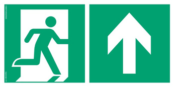 Znak kierunek do wyjścia ewakuacyjnego - w górę (prawostronny) (AE095) Signproject