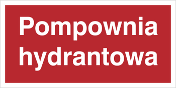 Znak pompownia hydrantowa na płycie PCV (808-06)