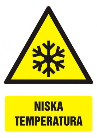 Znak Niska temperatura na Folii Samoprzylepnej (GF026)