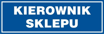 Znak Kierownik sklepu (PB038)