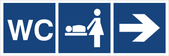 Znak WC przewijalnia dla dzieci (kierunek w prawo) (865-18)