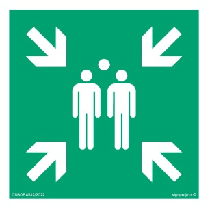 Znak miejsce zbiórki do ewakuacji (AE007) Signproject