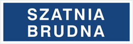 Znak szatnia brudna na Folii Samoprzylepnej (801-47)