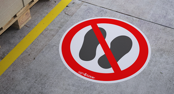 Nie wchodzić i nie stawać (znak podłogowy) (P024-F)