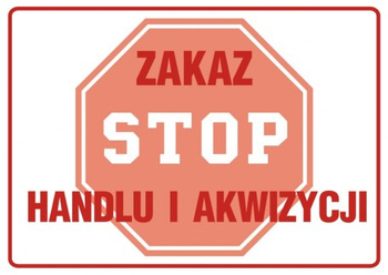 Znak Zakaz handlu i akwizycji na Płycie PCV (ND018)