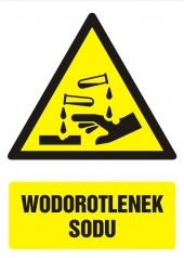 Znak Wodorotlenek sodu na płycie PCV (GF010)