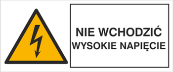 Znak Nie wchodzić wysokie napięcie na Folii Samoprzylepnej (330-17b)