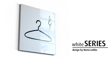 Znak Szatnia damska whiteSERIES