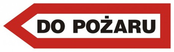 Znak Do pożaru na płycie PCV (BC131L)
