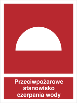 Znak przeciwpożarowe stanowisko czerpania wody na Płycie Świecącej (224)