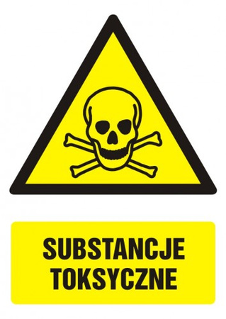 Znak Substancje toksyczne na Folii Samoprzylepnej (GF005)