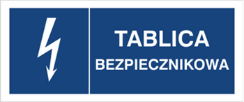Znak Tablica bezpiecznikowa na Folii Samoprzylepnej (530-30b)