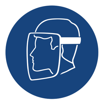 Znak nakaz stosowania osłony twarzy na Folii Samoprzylepnej (408)