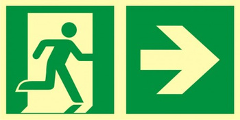 Znak kierunek do wyjścia ewakuacyjnego - w prawo (AE097) Signproject