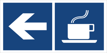 Znak kawiarnia (kierunek w lewo) mniejszy (865-15)
