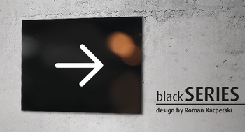 Znak kierunkowy - strzałka blackSERIES