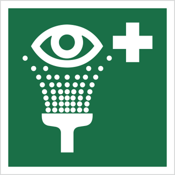 Znak prysznic do przemywania oczu (E11) (ISO 7010) Techem
