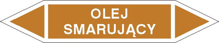 Tabliczka na rurociągi Olej smarujący znak na Folii Samoprzylepnej (R-OCP12)