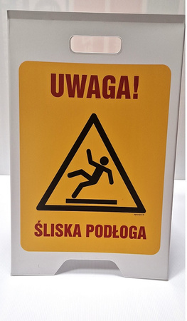 Potykacz "Uwaga! śliska podłoga"