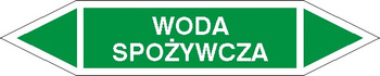 Tabliczka na rurociągi Woda spożywcza znak na Folii Samoprzylepnej (R-W29)
