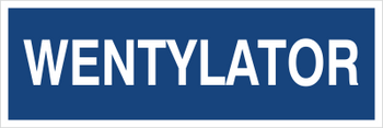 Znak wentylator na płycie PCV (801-195)