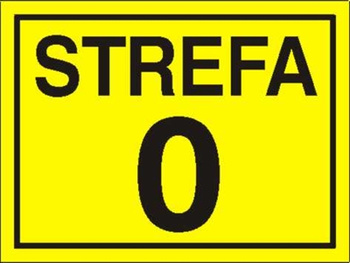 Znak strefa 0 na płycie HIPS (828-10)