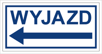 Znak wyjazd w lewo na płycie PCV (704-04)