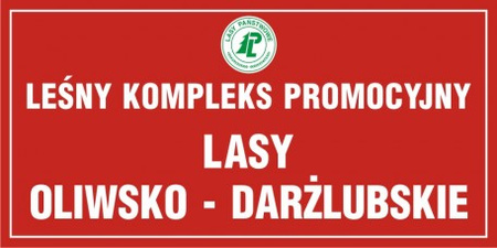 Znak Tablica informacyjna o leśnym kompleksie ( z symbolem lasów państwowych) (OB027)