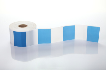 Taśma ostrzegawcza biało-niebieska do znakowania wodociągów 200mm/100m