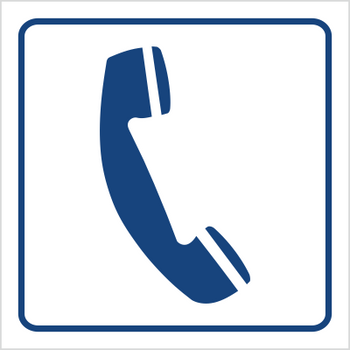 Znak telefon na Folii Samoprzylepnej (823-74)