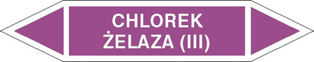 Tabliczka na rurociągi Chlorek żelaza (III) znak na Folii Samoprzylepnej (R-KZ01)