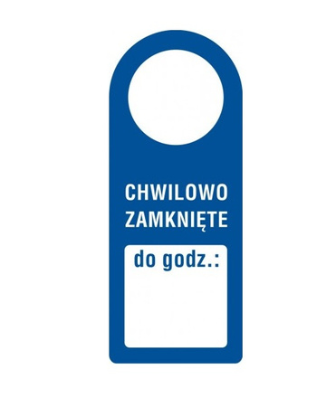 Zawieszka - Chwilowo zamknięte na płycie PCV (TC013)