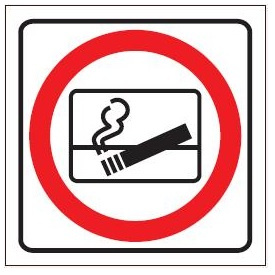 Znak nie wyrzucać niedopałków przez okno na Folii Samoprzylepnej (702-79)