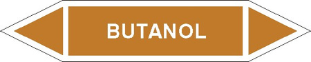 Tabliczka na rurociągi Butanol znak na Folii Samoprzylepnej (R-OCP04)
