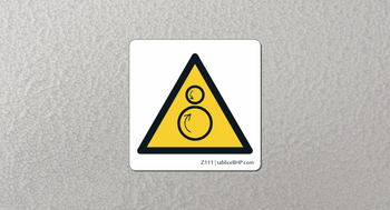 Oznaczenie Uwaga! Ruchome rolki (Z111)