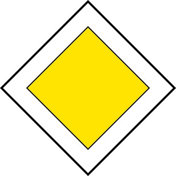 Znak informacyjny METALOWY Droga z Pierwszeństwem (D1)