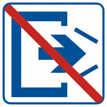 Znak Wyjście zamknięte na Folii Samoprzylepnej (RA501)