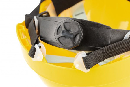 Hełm, kask ochronny czteropunktowy żółty Högert  PLONER