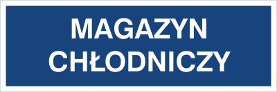 Znak magazyn chłodniczy na Folii Samoprzylepnej (801-121)