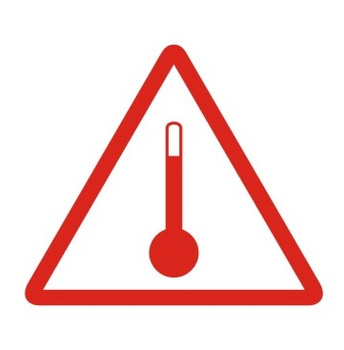 Nalepka substancje o podwyższonej temperaturze