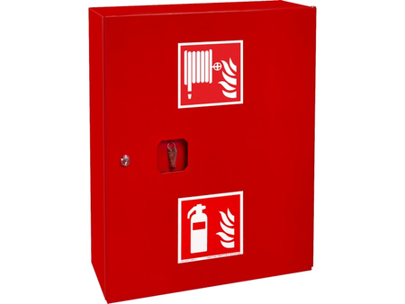 Hydrant wewnętrzny zawieszany DN52 ECO z miejscem na gaśnicę kombi (wąż w koszu) - BOXMET
