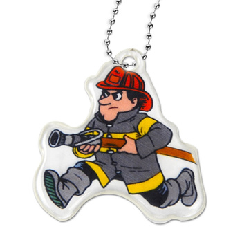 Brelok Odblaskowy Strażak w akcji