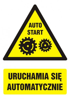Znak uruchamia się automatycznie na płycie PCV (GF035)