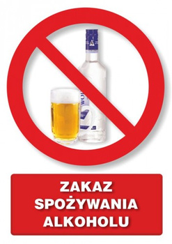 Znak Zakaz spożywania alkoholu (PC106)