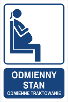 Znak odmienny stan odmienne traktowanie na Folii Samoprzylepnej (823-151)