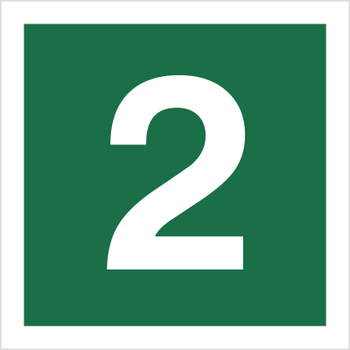 Znak stacja ewakuacyjna nr 2 na Płycie Świecącej (120-15)