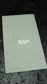 Etykieta serwisowa oryginalna do gaśnicy śniegowej GS5x B Ogniochron