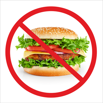 Znak zakaz wchodzenia z jedzeniem na Folii Samoprzylepnej (823-173)