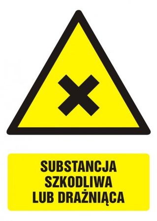 Znak Substancja szkodliwa lub drażniąca na Folii Samoprzylepnej (GF028)