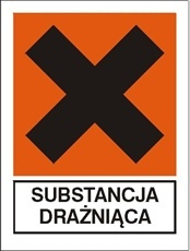 Znak substancja drażniąca na płycie PCV (700-01)